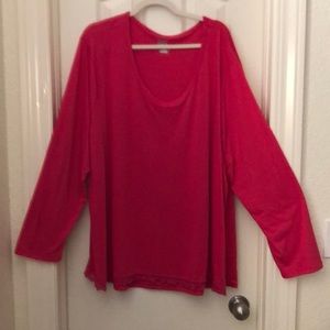 JMS Just My Size woman’s dark pink blouse Size 5X